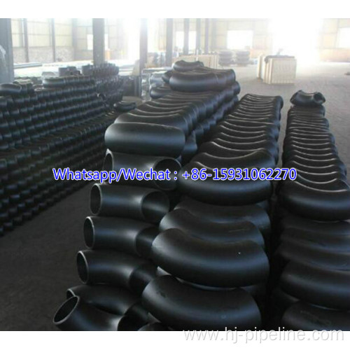 90deg Long radius pipe elbow black color